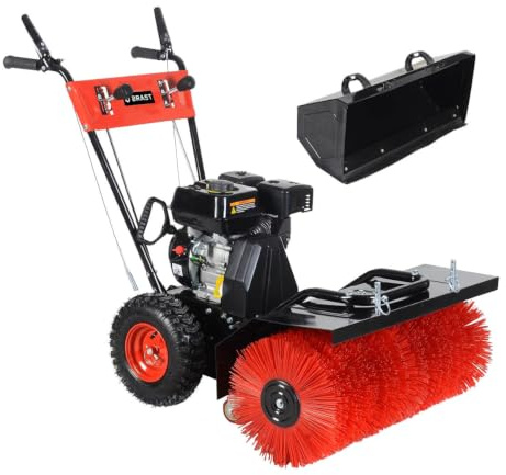 BRAST Kehrmaschine Benzin | Laubsammler Motorbesen | 4,8kW(6,5PS) - 5,14kW(7PS) | viele Modelle | 80-100cm Arbeitsbreite | 2in1 Gerät
