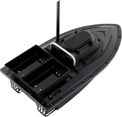 juunyeer 300m Futterboot Bausatz, RC Fischköder Boot Köderboot, Bausatz Futterboot Köderboot Angelköderboot, mit Anzeigeleuchten, Praktischer Griff, DREI-Blatt, 2 KöDerboxen, 55 * 26.7 * 17.2cm