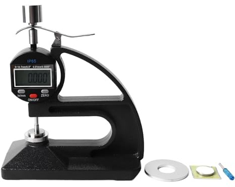 Calibro Digitale Spessimetro Elettronico 0.01mm 0~12.7x100mm - Misurazione Precisa 0.0005in, Display LCD Facile da Leggere, Strumento Robusto IP65 per Industria e Officina