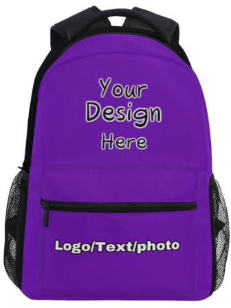 RPLIFE Sac d'école personnalisé léger pour enfants, sac à livres de voyage personnalisé pour garçons et filles, essentiels pour la rentrée scolaire, 40,6 cm