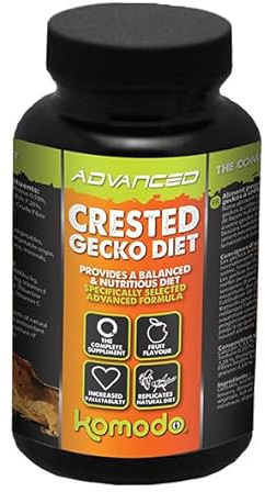 Komodo - Advanced Crested Gecko Diet 180g | Complete crested gecko food – balanced, nutritious fruit-flavoured diet that replicates their natural diet
