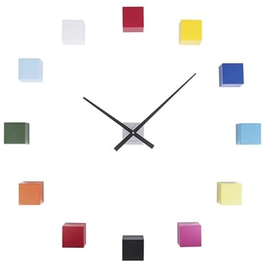 Karlsson KA5698MC DIY Cubic Uhr, Wanduhr, Kunststoff, Mehrfarbig, One Size
