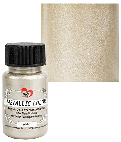 Ideen mit Herz - hochwertige, metallische Acrylfarbe mit edlem Glanz und hoher Farbintensität 50ml