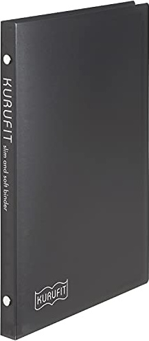 Maruman F091-05 Kurufit Schnellhefter A5, 20 Löcher, schwarz