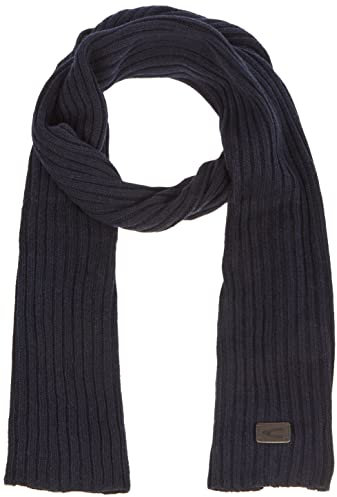 camel active Herren 407500/8v50 Knitted Scarf, Night Blue, Einheitsgröße