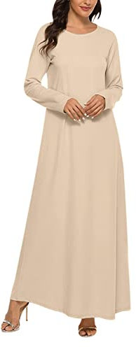Islamische Kleidung Damen - Gebetskleidung Abaya Frauen Namaz Elbisesi Langarm Islamische Muslimische Kleid Naher Osten Dubai Türkei Arabische Kleidung Ramadan Lang Robe Gebetskleid Ramadan Kleid