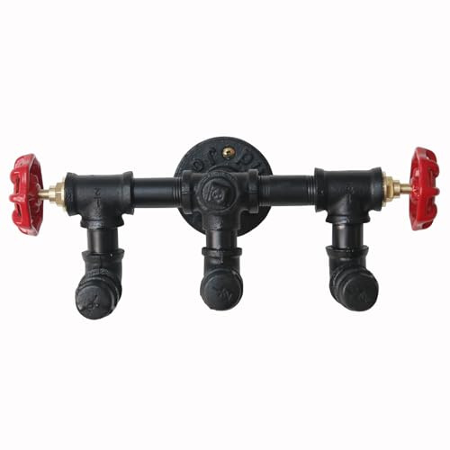 Vinbcorw Industrial deko garderobenhaken vintage,Kleiderhaken Garderobenhaken Vintage Hängende Haken Garderobenhaken Industrie Retro Kleiderhaken Hut Eisenrohr Wandhalterung für Antike Wohnkultur,A3