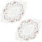 Jeffdad 2 Stück Spitze Platzset, Oval Dekorative Tischsets Spitzendeckchen Placemat Blume Matte Häkeldeckchen Abwaschbar für Küche Esszimmer Camping Dekoration(45 x 30 cm)