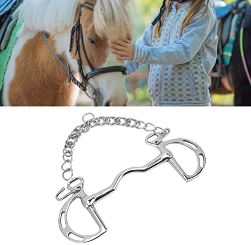 Topyond Mors De Cheval à Anneau en D en Acier Inoxydable Empêche Les Morsures Artisanat Raffiné Installation Facile Convient Au Mors De Bride Orse De Taille De Bouche De 135 Mm
