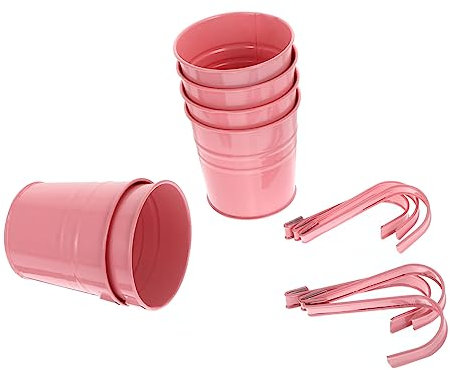 BESPORTBLE 6St hängender Blumeneimer aus Zinn hängender Balkon hängende Blumentöpfe für draußen Vasen Wohnkultur Töpfe für Pflanzen Pflanzenbehälter Gartendekoration An der Wand montiert Fass
