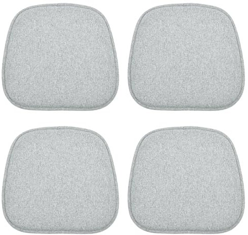 HAVARGO 4er Set Rutschfestes Stuhlkissen Stuhlauflage Kissen für Esszimmerstühle Waschbares Sitzauflage für Stühle im Büro Outdoor Indoor Garten-41 x 39 cm,Grau