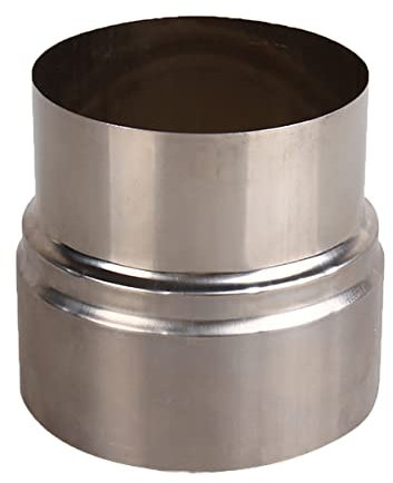 SHYLAC Edelstahl Ofenrohr Reduzierstück Ø 90mm auf Ø 80mm, Kaminrohr Reduzierstück Umrüststück, Kaminanschlussrohr Reduzierung für Warmwasserbereiter Kamine