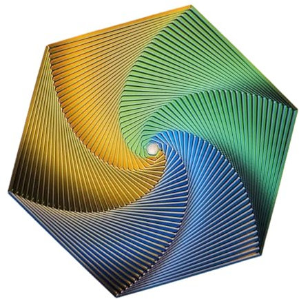 Fraktales Fidget Hexagon, Druck Sechseck Fidget Spielzeug, Kinetisches Schreibtisch Spinnspielzeug, Hexagon S-pir-alspielzeug, SPI-ra-lkegel Fidget Spielzeug, Fidget Würfel für Angststörung ADHS