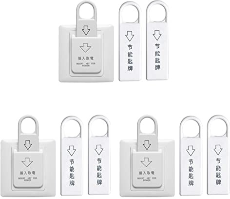 Kufughty 3X Interruttore Un Scheda Magnetica per Hotel di Alta Qualità Interruttore Un Risparmio Energetico Inserire La Chiave per L'alimentazione con 9 Carte