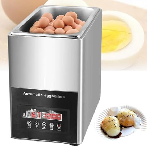 GAYAYAS Cocedor de Huevos Comercial de 800 W, cocedor de Huevos de Aguas Termales, cocedor de Huevos eléctrico, máquina Inteligente para Huevos cocidos a Medias y Huevos pasados ​​por Agua
