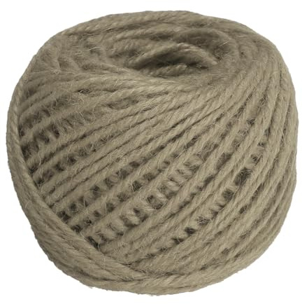 sourcing map 164 Feet Natural Jute Twine String,3mm Thin Garden Twine Rope Colored Plant String Cord for DIY Art Crafts Gift Wrapping Decoration Packing Gardening Plant Hanger,Beige