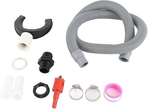 Grillix Raccoglitore Acqua Piovana Kit, Kit Recupero Acqua Piovana, con Tubo di Collegamento 50cm, Trattamento delle Acque Piovane, Riciclaggio, Addta Tetti Fino a 80 m²