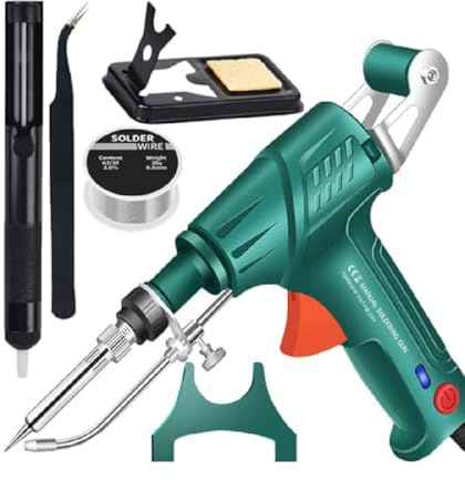 German-Precision Internally Heated Industrial Welding Tools, Innenbeheizte Industrielle Schweißgeräte, Automatischer Tragbares Handschweißgerät mit Schweißdraht zum Schweißen, Schneiden (Grün)