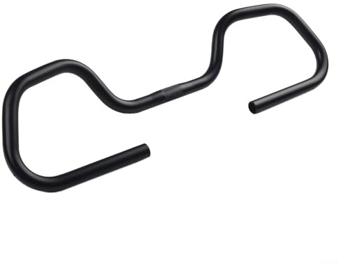 Niceminiwall Aluminium-Fahrradlenker im Schmetterlings-Stil, 31, 8 mm Klemmgröße für Trekking und Straße, mit zwei Griffen (31,8 x 580 mm Lenker)