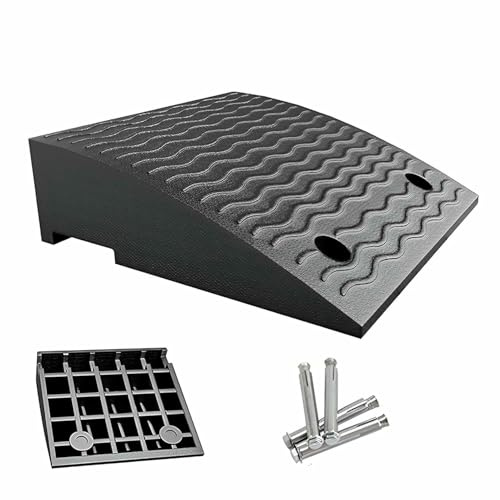 LASDERTV 15 Cm di Altezza Gomma Rampa, Pesanti Rampe Soglia, Rampa Passo per Garage Marciapiede Autostrada Auto Bicicletta Camion Motocicletta
