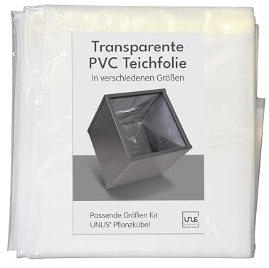 UNUS PVC Einsatz 118x40x40 cm transparenter Pflanzeinsatz für Pflanzkübel | für Bepflanzung als Miniteich und Dekoration im Innen- und Außenbereich