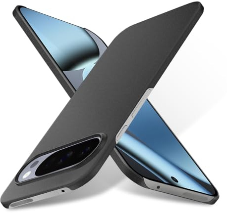 Bastmei för Google Pixel 10 Pro/Pixel 10 fodral, minimalistiska telefonfodral extremt lätt ultralätt supersmalt tunt kameraskydd hårt PC-skydd för Pixel 10/10 Pro matt fodral (grus svart)