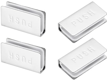 sourcing map 4 abrazaderas magnéticas de 1.6 pulgadas, clip de gabinete de vidrio de acero, abrazadera de vidrio rectangular ajustable sin marco para armario, puerta de vidrio, armario, cromo