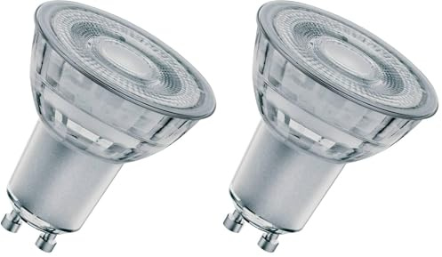 Osram STAR+ Dimmbare PAR16 LED Reflektorlampe mit GU10 Sockel, Warmweiss (2200K bis 2700K) mit GlowDIM-Effekt, 4.50W, Glas Spot, Ersatz für 50W-Reflektorlampe, LED SUPERSTAR PAR16 GLOWdim