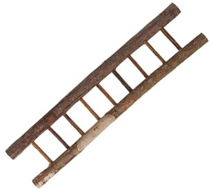 RCGOFOLLOW Rustikale Weihnachtsdekoration in Form Einer Holzleiter, ideal für den Schreibtisch Weihnachtsbaum. Kleines Möbelstück für Schreibtisch, vielseitig verwendbar, XL