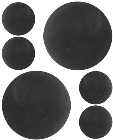 ifundom 6 Balones de Squash de Goma Negra para Entrenamiento, Balón de Reacción para Raquetbol y Juegos de Coordinación Mano-Ojo, Pelota de Rebote Segura y Duradera para Patio y Deportes
