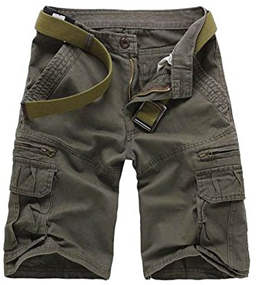 Jueshanzj herr basic vintage cargoshorts bermudashorts korta byxor bomull