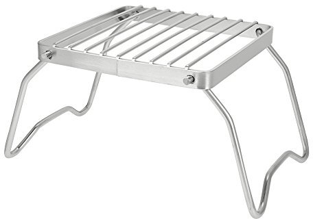 VGEBY Klappgrill, Outdoor Edelstahl Grillrost Klappbar Kohlegrill Holzkohle Tragbar Grill mit Tasche für Camping Trekking Garten und Outdoor Grill-Spaß