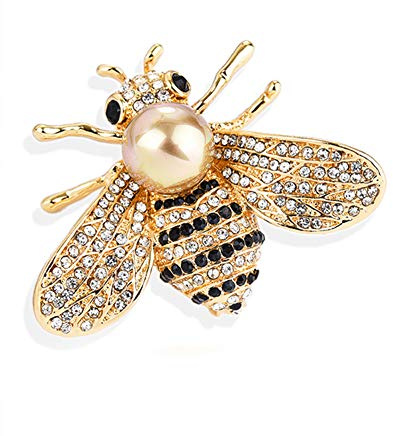 Gleamart Honey Bee Broche animal strass insectes pour femmes fille