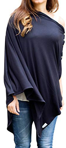 Byrd & Blume Funda para lactancia materna súper suave, funda de lactancia, mantón, bufanda, poncho, envoltura, manta para cochecito y funda para asiento de coche de bebé, 100% viscosa, certificado