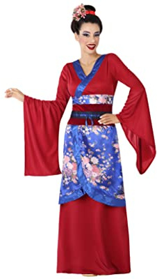 Atosa disfraz japonesa geisha rojo adulto M