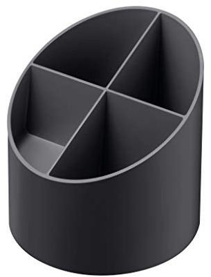 herlitz 50034024 Köcher aus recyceltem Kunststoff mit Blauer Engel-Zertifikat, anthrazit, 1 Stück