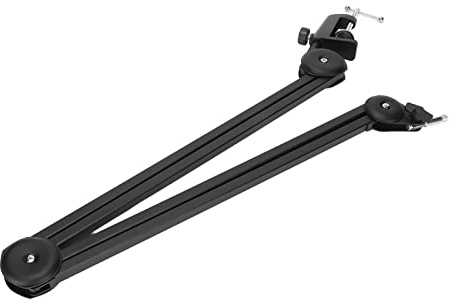Microphone Arm, Iron Full Metal Cantilever,2KG/4.4Lb High Load Bearing Capacity, Small Size All Round Adjustable Folding Arm for Radio Stations, Live Broadcasts, Recording Studios