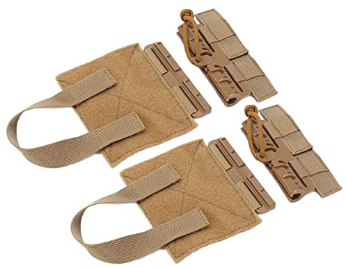 Keenso 2pcs Outdoor Schnellverschluss Kummerbund MOLLE Entfernungsschnalle Nylon Tragbares Schnellentfernungsschnallen-Set (Bräunen)