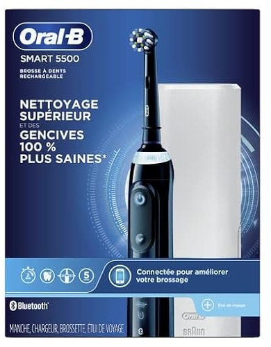 Oral-B Smart 5500 Electric Rechargeable Toothbrush, Black