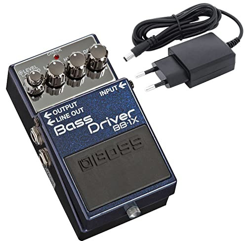 Boss BB-1X Bass Driver Overdrive Effektgerät Pedal mit DI-Box Funktion + keepdrum Netzteil
