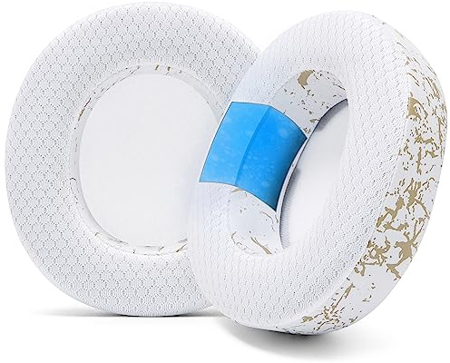 WC Freeze Nova Pro Wireless – Kühlende Gel-Ohrpolster für Arctis Nova Pro Wireless & Nova Elite (passt Nicht auf andere Modelle), von Wicked Cushions, extra dick und bequem | Gold Marble