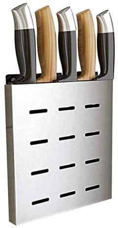 PAREKS Blocco portacoltelli in acciaio inox porta coltelli da cucina blocco portaoggetti a parete porta coltelli scaffale per cucina