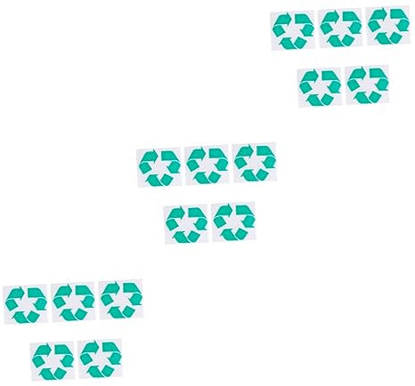 Alipis 3 Sätze Müllaufkleber Müll-wandaufkleber Papierkorb-zeichen Für Zuhause Küche Büro Recycling-aufkleber Für Mülleimer 5 Stück * 3