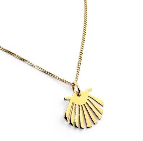 Jakobsweg [Bewahrer] Pendentif Coquille Saint-Jacques doré