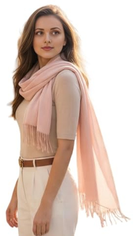LA FERANI Sommerschal Damen Kaschmir dünn Halstuch Stola 200x70 leicht transparent uni Farbe Umschlagtuch für Sommer Frühling Casual Business Style Hochzeit Geschenk für Sie