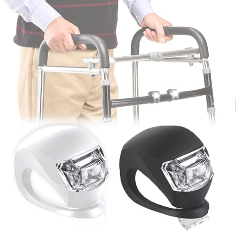 CHOYTONG Walker Clip-On-Mobilitätslicht, Rollstuhl-LED-Taschenlampe mit 3 Modi für Krücken, Gehstöcke, Rollatoren, verhindert Stürze bei Dunkelheit, 2 Stück
