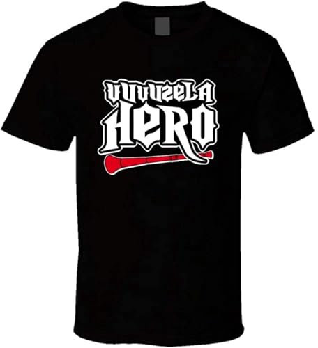 Vuvuzela Funny Guitar Hero Soccer T Shirt Top Sweatshirt Short Sleeve Black M
