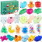 Lubibi Mochi Squishy Calendario de Adviento 2024, Cuenta Atrás De 24 Días, 24 Mini Mochi Squishies, Sorpresa Diferente Cada Día, Reutilizables, Luminoso, Regalos Sorpresa De Navidad Para Niños y Niñas