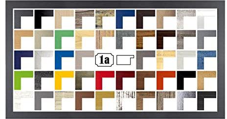 Colorello Bilderrahmen Posterrahmen Puzzlerahmen 30x90 cm Graphit Dunkelgrau Anthrazit 90x30 cm mit weisser Rückwand und klarem Acrylglas