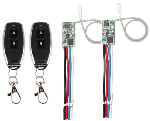 DC 3.7V 5V 6V 9V 12V 24V 433MHz Wireless Module Receiver Controller mit 2 Sendern, 2A Mini-Relais-Fernschalter für Lampen, Weihnachtsdekoration